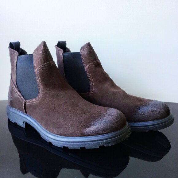UGG Men's Biltmore Waterproof Leather Chelsea Boot in Cool Looking Dusted Cocoa - Picture 2 of 15